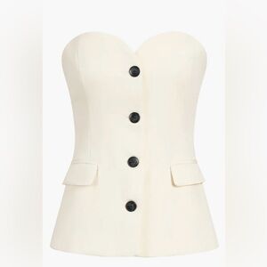 Commense NWT Sweetheart Button Up Tube Top, Large